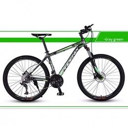 CPY-EX Mountain Bike 26 Inch Wheel Diameter Bike, Mountain Bike, 30 Speed, Disc Brake System, High Carbon Steel Frame, One Wheel, Gray-Green, Orange-Blue, B