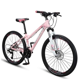 DJYD Bike 26 Inch Womens Mountain Bikes, Aluminum Frame Hardtail Mountain Bike, Adjustable Seat Handlebar, Bicycle with Front Suspension, 33 Speed FDWFN (Size : 27 Speed)