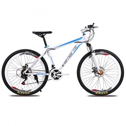 DOS Mountain Bike 26 Inches Mountain Bike 21 Speed Carbon Steel Frame Spoke Wheels Dual Suspension Mountain Bike, Blue