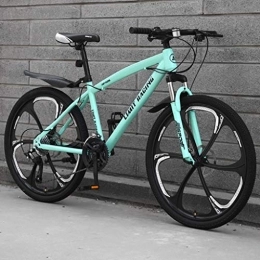 26”Mountain Bike,Carbon Steel Frame Mountain Bicycles,Dual Disc Brake and Front Suspension (Color : A, Size : 21-speed)