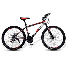 M-YN Mountain Bike 26inch Mountain Bike 21 Speed Double Disc Brake Suspension Fork Aluminum Frame MTB Bicycle For Men & Women Outdoor Racing Cycling(Color:black+red)