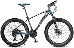 FXMJ Mountain Bike 27.5 Inch Mountain Bikes, Adult 21 / 24 / 27 / 30-Speed Hardtail Mountain Bike, Aluminum Frame, All Terrain Mountain Bike, Adjustable Seat, White Blue, 21 Speed