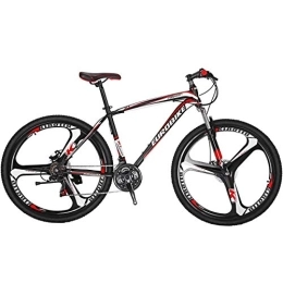 EUROBIKE Mountain Bike 27.5'' Mountain Bike 3 Spoke Magnesium Wheel For Adult Men and Women 17''Frame X1 (red)