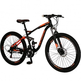 EUROBIKE Mountain Bike 27.5'' Mountain Bike Wheels 18 inch Frame for Women and Men Adult Bicycle 21 Speed (orange)