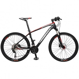 BQSWYD Bike 27 Speed 27.5 Inch Carbon Fiber Mountain Bike Cycling, Cross Country Bicycle Hardtail All-Terrain Mountain Trail Bike with Suspension Fork / Dual Disc Brake Lightweight Full Suspension MTB Bicycles
