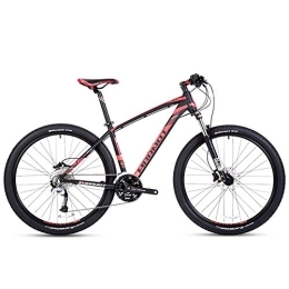 DJYD Mountain Bike 27-Speed Mountain Bikes, Men's Aluminum 27.5 Inch Hardtail Mountain Bike, All Terrain Bicycle with Dual Disc Brake, Adjustable Seat, Black FDWFN