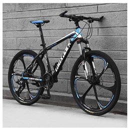 FMOPQ Bike 27Speed Mountain Bike Front Suspension Mountain Bike with Dual Disc Brakes Aluminum Frame 26" Black