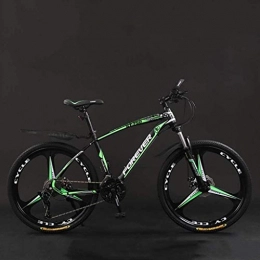 Ceiling Pendant Bike Adult-bcycles BMX Bicycle, 26 Inch 21 / 24 / 27 / 30 Speed Mountain Bikes, Hard Tail Mountain Bicycle, Lightweight Bicycle With Adjustable Seat, Double Disc Brake ( Color : Black green , Size : 24 Speed )
