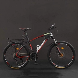 Adult-bcycles BMX Bicycle, 26 Inch 21/24/27/30 Speed Mountain Bikes,Hard Tail Mountain Bicycle, Lightweight Bicycle With Adjustable Seat, Double Disc Brake ( Color : Black red , Size : 30 Speed )