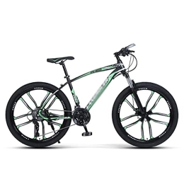 JAMCHE Mountain Bike Adult Mountain Bike 21 / 24 / 27S Gears System MTB Bicycle Carbon Steel Frame 26 inch Wheel with Disc Brake / Green / 27 Speed