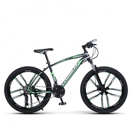 AEF Mountain Bike Adult Mountain Bike 24 / 26 Inch Steel Frame, 21 / 24 / 27 Speed Gears Full Suspension MTB Bicycle 10 Spoke Magnesium Wheels, Road Bikes with Front Suspension Dual Disc Brakes for Men Women, 24"B, 24 Speed