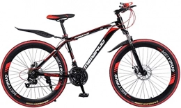 Asdf Mountain Bike Adult mountain bike- 26In 21-Speed Mountain Bike for Adult, Lightweight Aluminum Alloy Full Frame, Wheel Front Suspension Mens Bicycle, Disc Brake (Color : Black, Size : A)