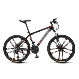 SABUNU Bike Adult Mountain Bike Carbon Steel Frame Bicycle 26 Inch Wheel Dual Disc Brakes 24 / 27-Speed Gears System Men MTB Bicycle(Size:27 Speed, Color:Ed)
