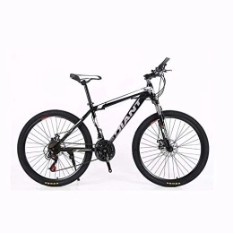 MKIU Bike Adult Mountain Bike, Male And Female 26 / 24 Inch Variable Speed Full Suspension Gear Double Disc Brake, Suitable for Outdoor Riding, White, 26 inches