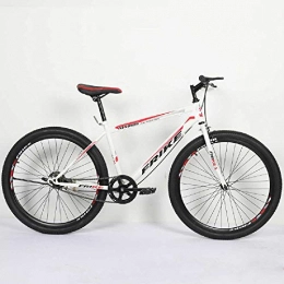 RSD Bike Adult-only 26-Inch 24-Speed Mountain Bike, Lightweight Aluminum Full Suspension Frame, Front Fork, Disc Brake White Red / single-speed car