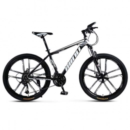 AHAQ Mountain bike, 30-speed dual disc brake mountain bike, shock absorption, variable speed mountain bike, suitable for all kinds of terrain,Black