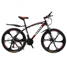 AI-QX Mountain Bike AI-QX 26-Inch Mountain Bike, High Carbon Steel, 21 Shimano, Foldable, Front And Rear Mechanical Disc Brakes, Boys And Girls BMX, Black