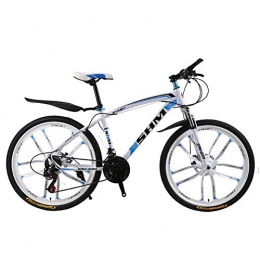 AI-QX Bike AI-QX Bicycle, Mountain Bike, Foldable, 26", Front And Rear Disc Brakes, 21-Speed Shimano - Boy And Girl, Blue