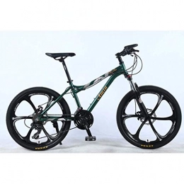 Allamp Bike Allamp 24 Inch 24Speed Mountain Bike for Adult, Lightweight Aluminum Alloy Full Frame, Wheel Front Suspension Female OffRoad Student Shifting Adult Bicycle, Disc Brake (Color : Green, Size : A)