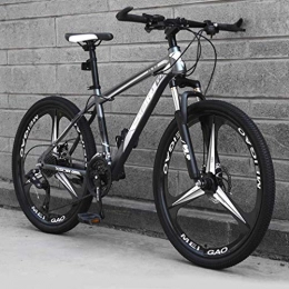 Alqn Bike Alqn 26 inch Mountain Bike Adult, High-Carbon Steel Frame Bicycle, Snowmobile Bikes, Double Disc Brake Beach Bicycles, A, 21 Speed