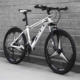 Alqn Mountain Bike Alqn 26 inch Mountain Bike Adult, High-Carbon Steel Frame Bicycle, Snowmobile Bikes, Double Disc Brake Beach Bicycles, D, 21 Speed