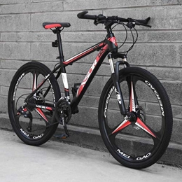 Alqn Bike Alqn 26 inch Mountain Bike Adult, High-Carbon Steel Frame Bicycle, Snowmobile Bikes, Double Disc Brake Beach Bicycles, E, 24 Speed