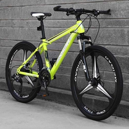 Alqn Bike Alqn Adult Mountain Bike, High-Carbon Steel Frame Bicycle, Snowmobile Bikes, Double Disc Brake Beach Bicycles, 24 inch Wheels, D, 21 Speed