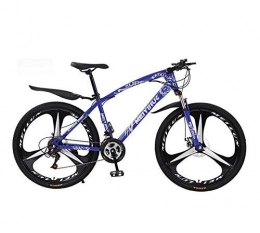 Alqn Bike ALQN Mountain Bike Bicycle for Adult, High-Carbon Steel Frame, All Terrain Mountain Bikes, Blue, 26 inch 24 Speed