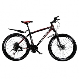 T-NJGZother Mountain Bike Aluminum Alloy, Off-Road Shock Absorber Mountain Bike, Ultra-Light 30-Speed Oil Disc, Shifting Racing, Men And Women Young Students Bicycle-[Spoke Black]_21 Speed (Default 26 Inch)，