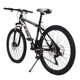  Bike Aluminum Full Mountain Bike, Stone Mountain 26 Inch 21-Speed ​​Bicycle black handsome mountain bike (Color