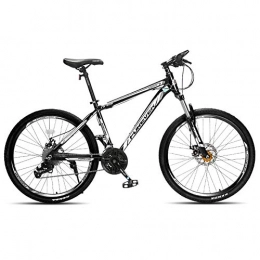 AMAIRS Mountain Bike, 30-Speed Dual Disc Brake Shock-Absorbing Road Bicycle Lockable Fork 26" Spoke Wheels Suitable for Men and Women Commuting Cycling,2 Black