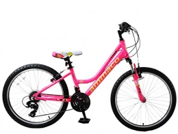 Ammaco Bike Ammaco. Lush 26" Wheel Womens Ladies 21 Speed Front Suspension Hardtail MTB Mountain Bike Lightweight Alloy Hot Pink / Yellow Small 16" Frame