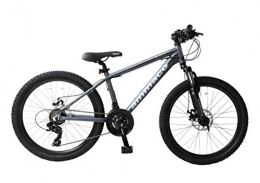 Ammaco Bike Ammaco. Osprey V1 24" Wheel Kids Boys Junior Mountain Bike 21 Speed Mechanical Disc Brakes Lightweight Alloy 14" Frame Grey / Black