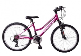 Ammaco Bike Ammaco. Summer 24" Wheel Girls Mountain Bike Front Suspension Pink 21 Speed 14" Frame