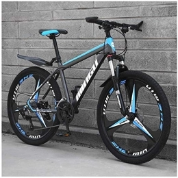 Aoyo Bike Aoyo 26 Inch Men's Mountain Bikes, High-carbon Steel Hardtail Mountain Bike, Mountain Bicycle with Front Suspension Adjustable Seat, (Color : 27 Speed, Size : Cyan 3 Spoke)