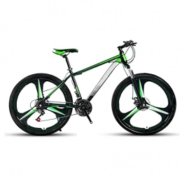Aoyo Mountain Bike Aoyo Road Bicycle, 27-Speed 26 Inch Bikes, Double Disc Brake High Carbon Steel Frame, Variable Speed Bicycle Shock Absorption Road Bike(Color:Upgraded Three Knife Wheel-Green)