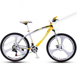AP.DISHU Bike AP.DISHU 24 Inch 21-Speed Mountain Bikes Dual Disc Brake Hardtail Mountain Bike Child All Terrain Trail Road Bike, Yellow