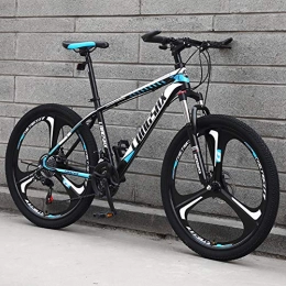AP.DISHU Bike AP.DISHU Mountain Bike 26 Inch Wheels Disc Brake Carbon Steel Fram Shock Absorber Bicycle Student Variable Speed Road Bike, Blue, 30 Speed