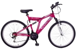 Discount Mountain Bike Arden Blush Full Suspension Bike Womens Blush 26" Wheel Mountain Bike 19" Frame 21Speed Pink