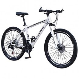 Auifor Mountain Bike Auifor Fashion Damping Mountain Bike for Men Women, 26 Inches, 21-speed, Adults Student Outdoors Road Bicycle(White, One Size)