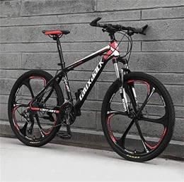 AUTOKS Bike AUTOKS 26 Inch Adult Mountain Bike Double Disc Brake OffRoad Speed Bicycle Men and Women (Color : Black ash, Size : 24 Speed)