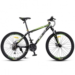 AZYQ Mountain Bike AZYQ 24-Speed Mountain Bikes, 26 inch Adult High-Carbon Steel Frame Hardtail Bicycle, Men's All Terrain Mountain Bike, Anti-Slip Bikes, Green, Green