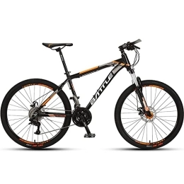 Bananaww Mountain Bike Bananaww Mountain Bike 26 Inch, Aluminium Alloy MTB Frame Suspension Mens Bicycle 27 Gears Dual Disc Brake Hydraulic Lock Out k and Hidden Cable Design Adults, Black Orange