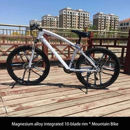 baozge Mountain Bike baozge Adult 26 inch Mountain Bike Juvenile Student City Road Racing Bikes Double Disc Brake Mens Mountain Bicycle Magnesium Alloy Integrated 10-Blade Rim Wheels A 24 Speed-27 speed_D
