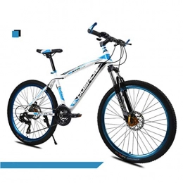 Bdclr Mountain Bike Bdclr 27-speed 26-inch variable speed bicycle disc brakes shock absorber front fork mountain bike, Blue
