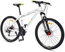 NOLOGO Bike Bicycle 27-Speed Mountain Bikes, Front Suspension Hardtail Mountain Bike, Adult Women Mens All Terrain Bicycle with Dual Disc Brake, Red, 24 Inch, Size:26Inch (Color : White, Size : 24 Inch)