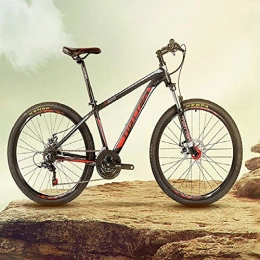 Dengjiam Mountain Bike Bicycle Mountain Bike Mountain Bike 21-Speed Dual Disc Brakes Inner Line Men / Women Bicycle-Black_And_Red_26*17(165-175Cm)