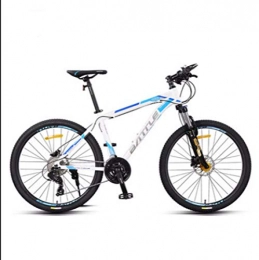 Domrx Mountain Bike Bicycle Mountain Sale Men and Women 27 Speed 26 Inches Double Disc Brake Oil and Gas Fork No Rear Shock Absorber-White_26*17(165-175cm)