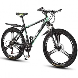 CDPC Mountain Bike Bicycles, Mountain Bikes, 24 Inch / 26 Inch 21 / 24 / 27 Speed Bicycles, Male And Female Student Variable Speed Bicycles, 3-blade Integrated Wheel (Color : Green, Size : 24 inches)