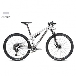 BIKERISK Bike BIKERISK MTB Carbon fiber soft tail mountain bike Double shock Mountain Bicycle Suitable for XC / AM / DH etc, 2, 29 * 15.5